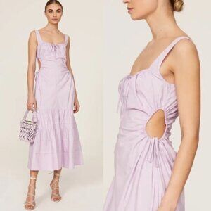 Nicholas Dress Betty Maxi Midi Lavender Summer Sun Dress Cut Out Purple Size 8